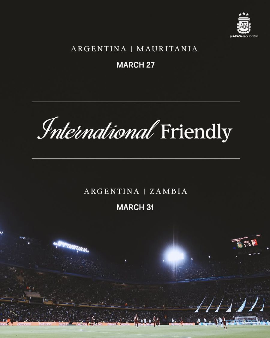 Argentina, amicale cu Mauritania și Zambia / foto: instagram @afaseleccionen În ziua în care trebuia să joace Finalissima, Argentina a programat un amical exotic