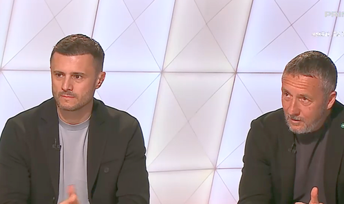 MM Stoica și Andrei Nicolescu, dialog despre un eventual baraj Dinamo - FCSB // foto: captură Prima Sport