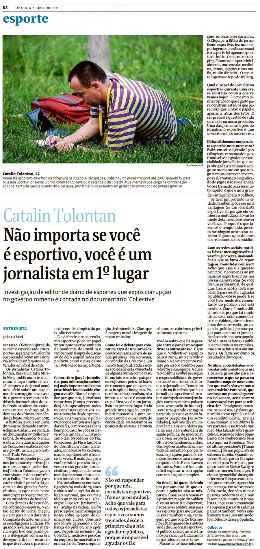 Folha de S. Paulo, cel mai reputat ziar brazilian, a intervievat jurnaliștii GSP: „Fiecare investigație mare a început dintr-o știre mică