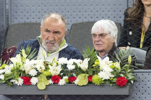 Ion Țiriac alături de Bernie Ecclestone, în tribune, la Madrid / FOTO: Imago