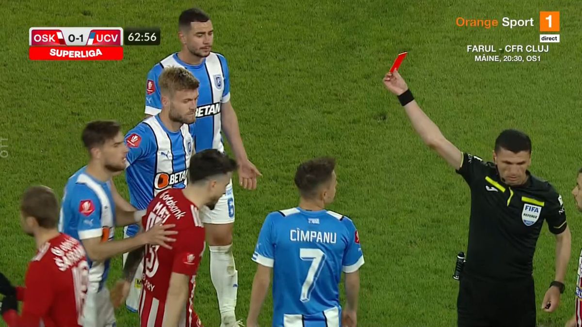 A luat ROȘU direct și ratează derby-urile cu FCSB și CFR Cluj: „E doar vina mea, un cartonaș stupid!”