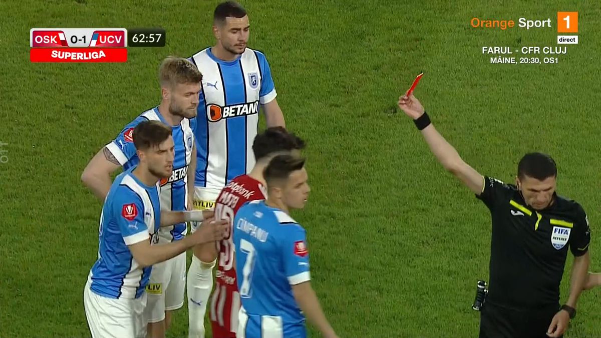 A luat ROȘU direct și ratează derby-urile cu FCSB și CFR Cluj: „E doar vina mea, un cartonaș stupid!”