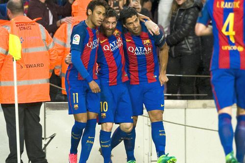Neymar, Lionel Messi și Luis Suarez la Barcelona/ foto: Imago Images