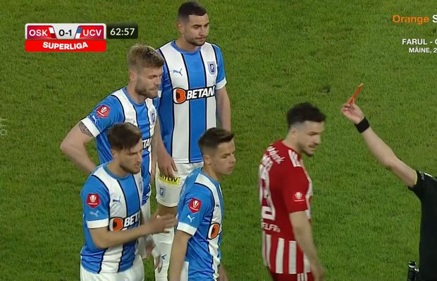 A luat ROȘU direct și ratează derby-urile cu FCSB și CFR Cluj: „E doar vina mea, un cartonaș stupid!”