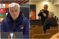 Jose Mourinho și-a întrerupt conferința pentru a-i da unui ziarist olandez un breloc cu trofeul Conference League