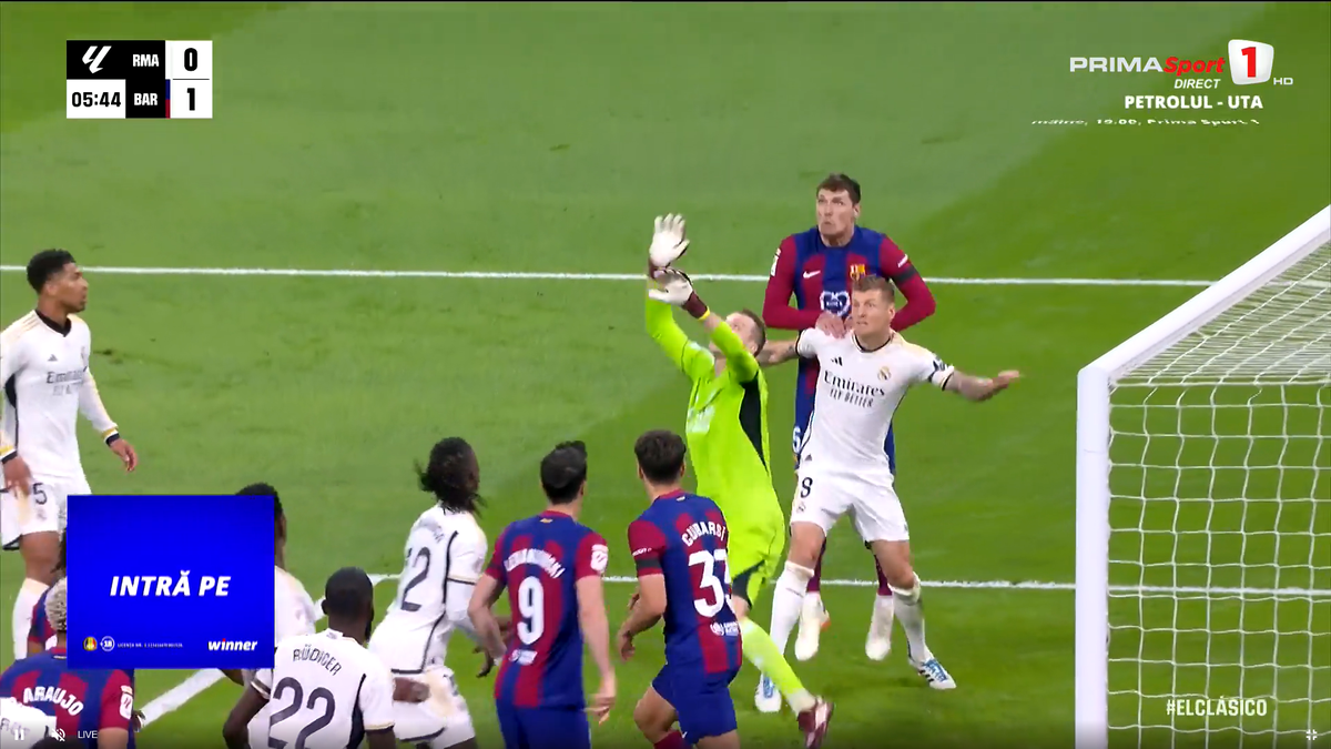 Eroarea lui Lunin în Real Madrid - Barcelona