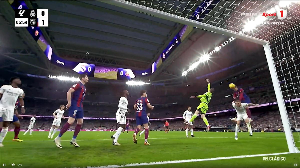 Eroarea lui Lunin în Real Madrid - Barcelona