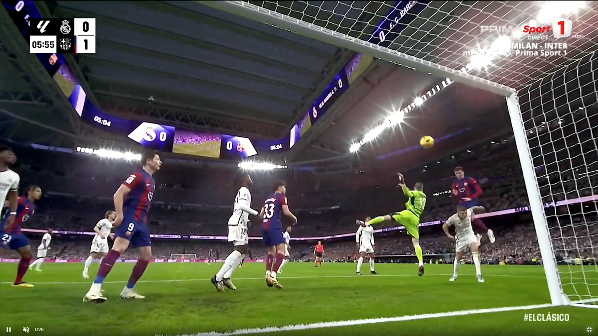 Eroarea lui Lunin în Real Madrid - Barcelona