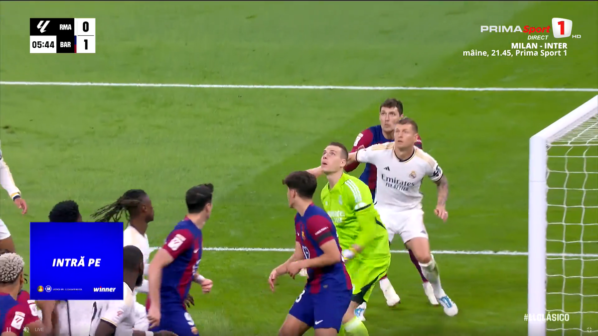Eroarea lui Lunin în Real Madrid - Barcelona