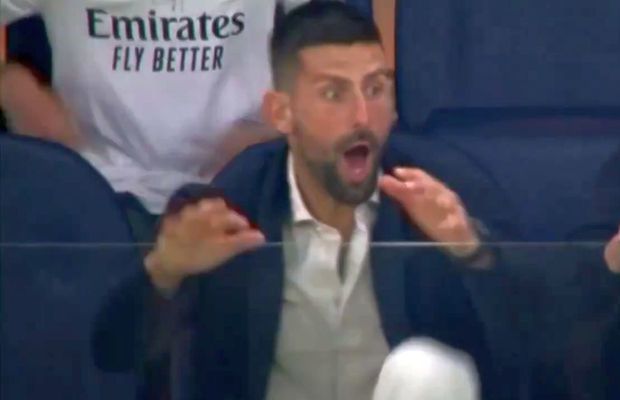 Novak Djokovic a „explodat” de bucurie în lojă » Cum a trăit golul marcat de Real Madrid