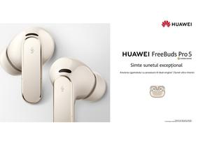 Zgomotul dispare, energia rămâne. Căștile HUAWEI FreeBuds Pro 5 reacționează la tot ce se întâmplă în jurul tău chiar dacă ești mereu în mișcare