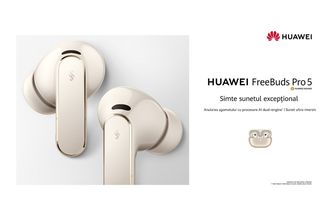 Zgomotul dispare, energia rămâne. Căștile HUAWEI FreeBuds Pro 5 reacționează la tot ce se întâmplă în jurul tău chiar dacă ești mereu în mișcare