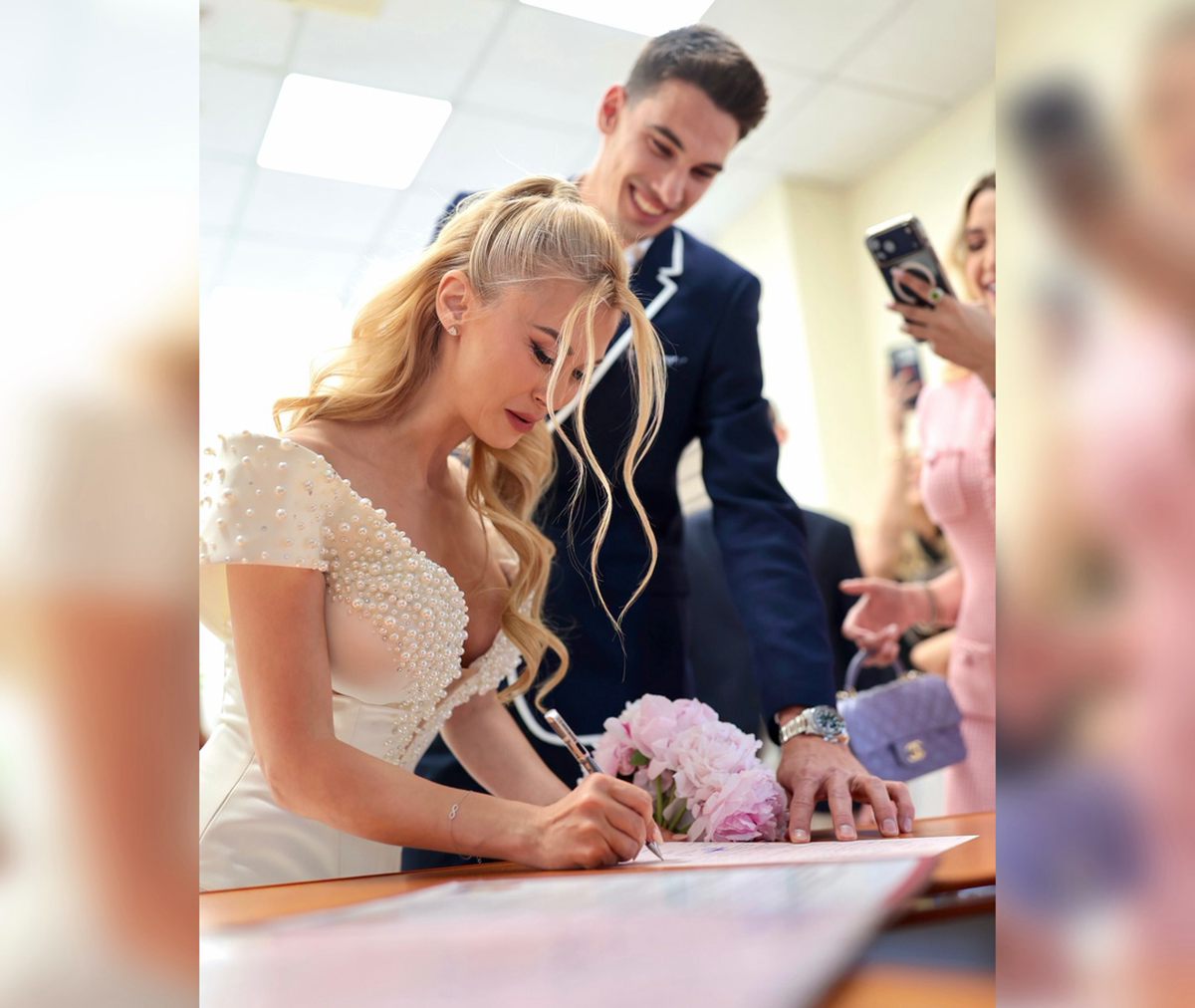 Andreea Bălan s-a căsătorit cu tenismenul Victor Cornea! Imagini cu ținuta spectaculoasă a artistei