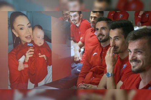 Jucătorii de la CSA Steaua, încurajați de familii înainte de baraj