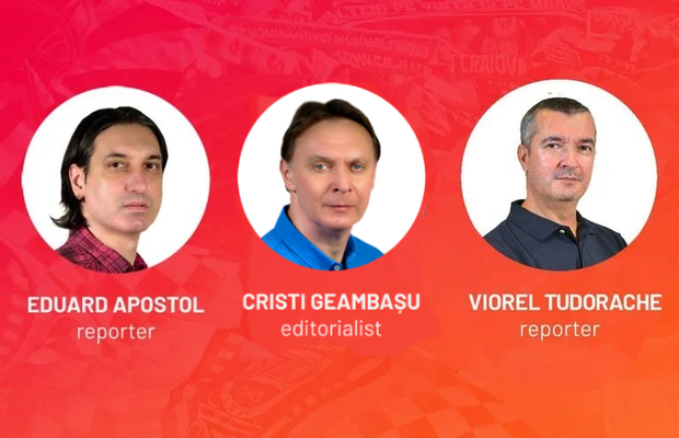 U Cluj - Dinamo, comentat de Eduard Apostol, Cristi Geambașu și Viorel Tudorache