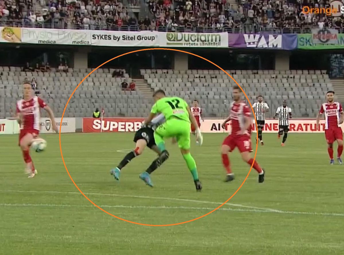 Mihai Eșanu, gafă inexplicabilă în U Cluj - Dinamo