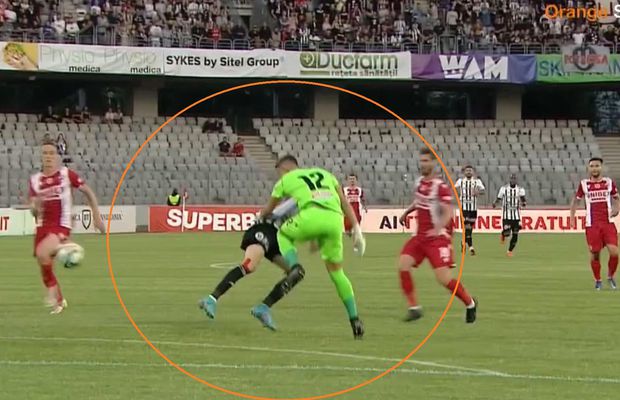 Mihai Eșanu, gafă inexplicabilă în U Cluj - Dinamo