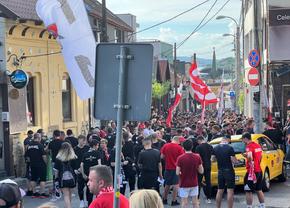 Fanii lui U Cluj și Dinamo, atmosferă fabuloasă înaintea meciului de baraj!