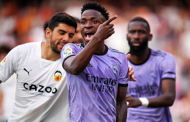 Valencia - Real Madrid s-a terminat după 107 minute! Incident rasist cu Vinicius + brazilianul, eliminat în final