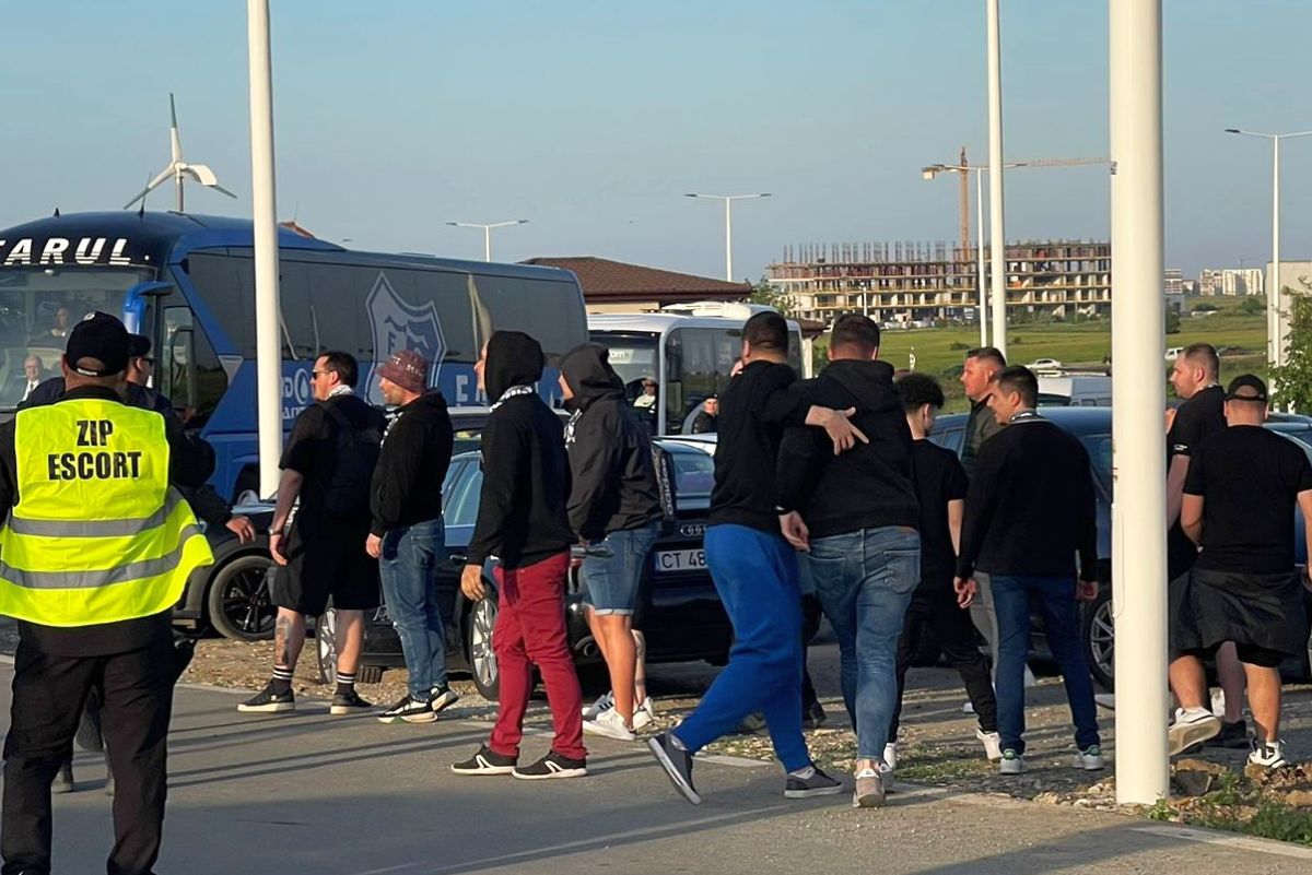 Reporterii GSP au surprins răfuiala petrecută fix lângă stadion, înainte de Farul - FCSB » Intervenție promptă a jandarmilor