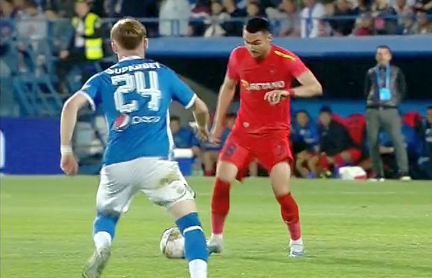 Șut-rachetă pentru 1-0! Aioani spectator, Hagi stană de piatră la deschiderea de scor din Farul - FCSB