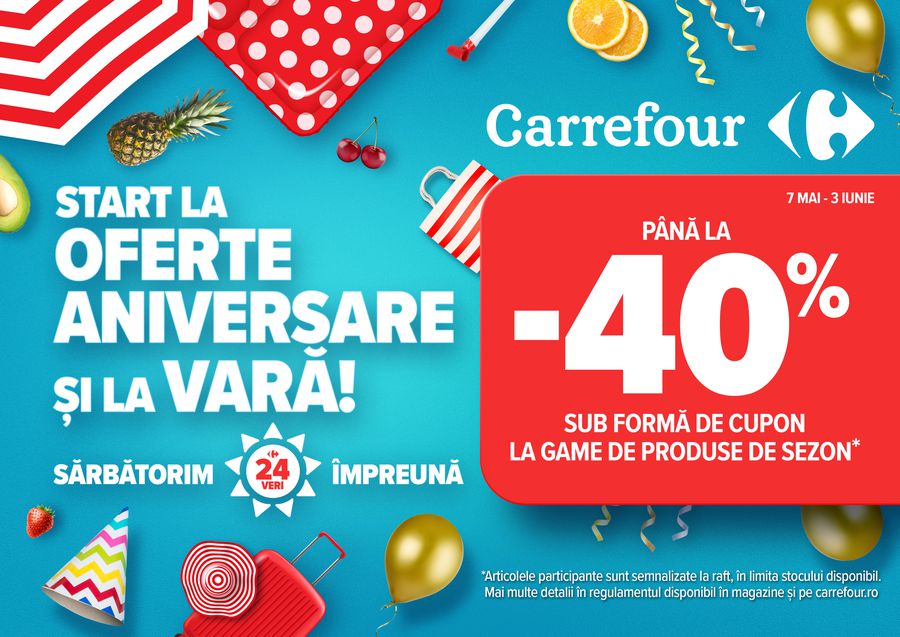Vara asta dai lovitura cu ofertele aniversare de la Carrefour