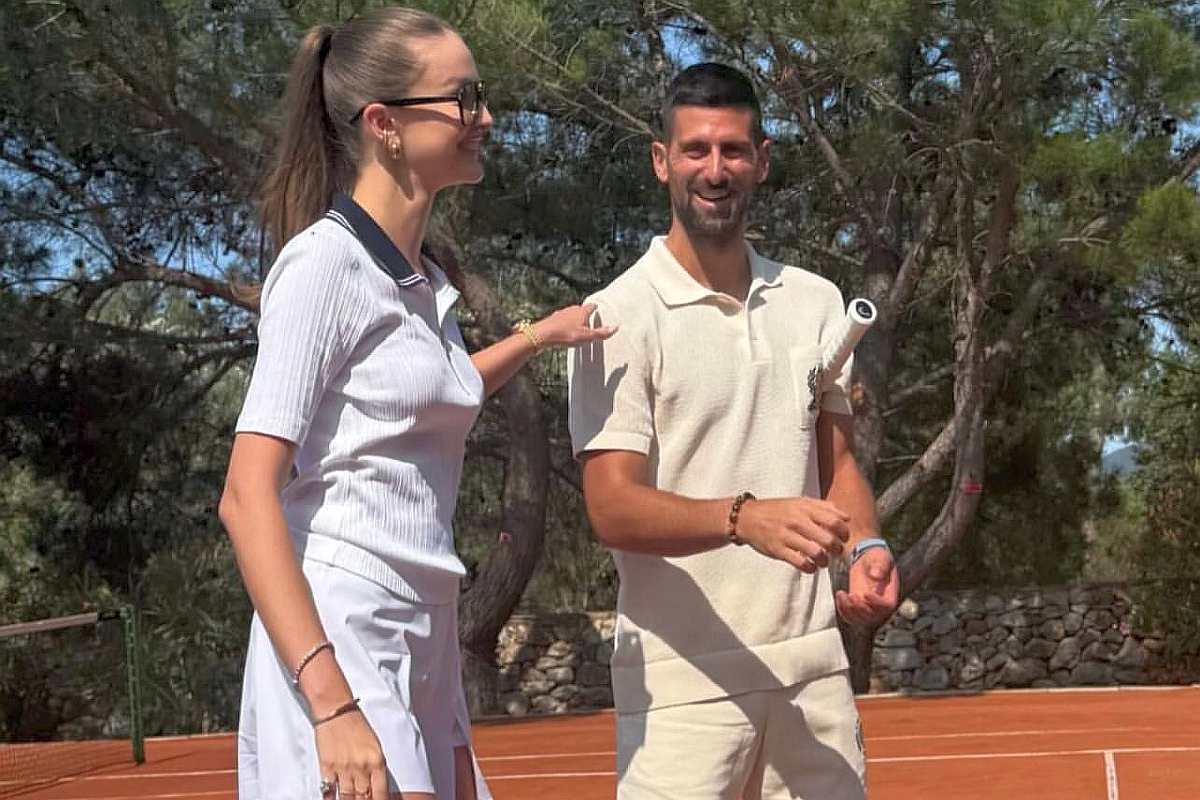 Novak Djokovic a acceptat provocarea și a jucat tenis cu „cea mai frumoasă femeie din lume” » Filmarea a fost interzisă