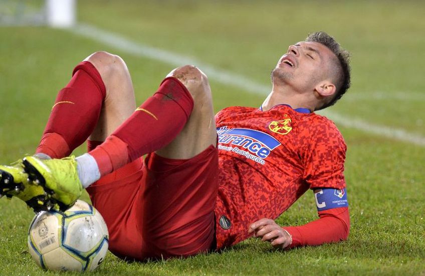 Florin Tănase a fost eliminat în meciul FCSB - Gaz Metan 2-2