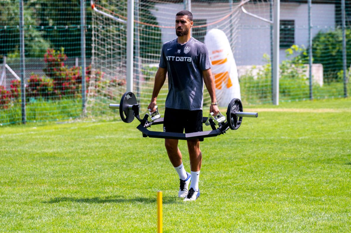 Antrenament cu preparatorul fizic la CFR Cluj, în cantonamentul din Austria (21 iunie 2021)