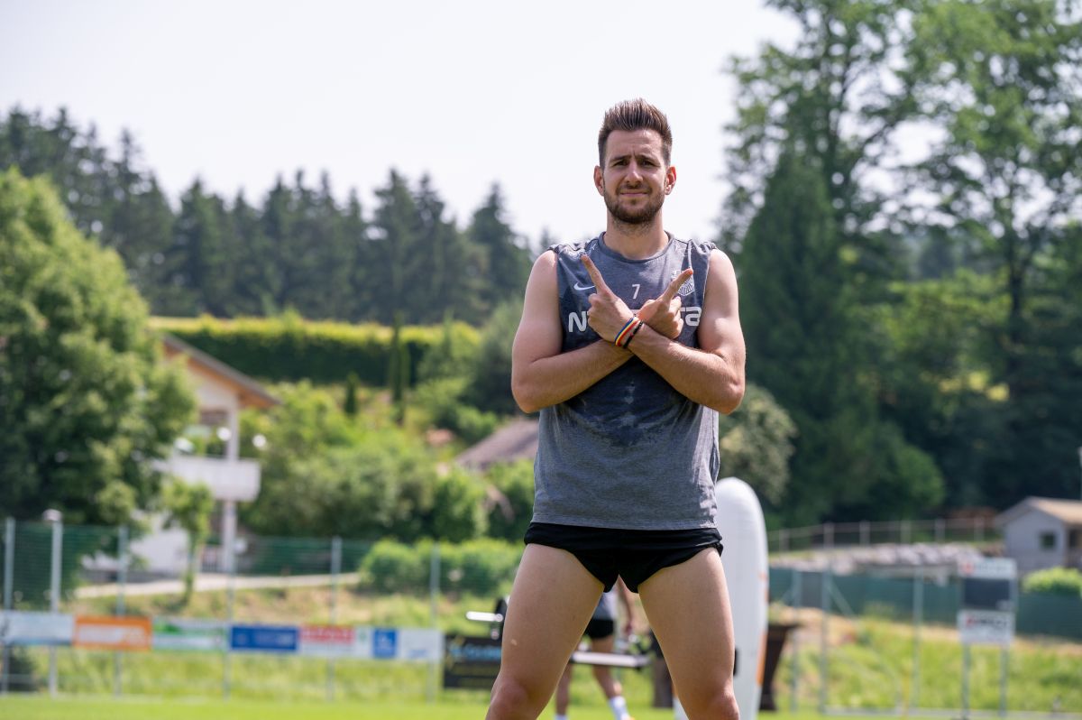 Antrenament cu preparatorul fizic la CFR Cluj, în cantonamentul din Austria (21 iunie 2021)