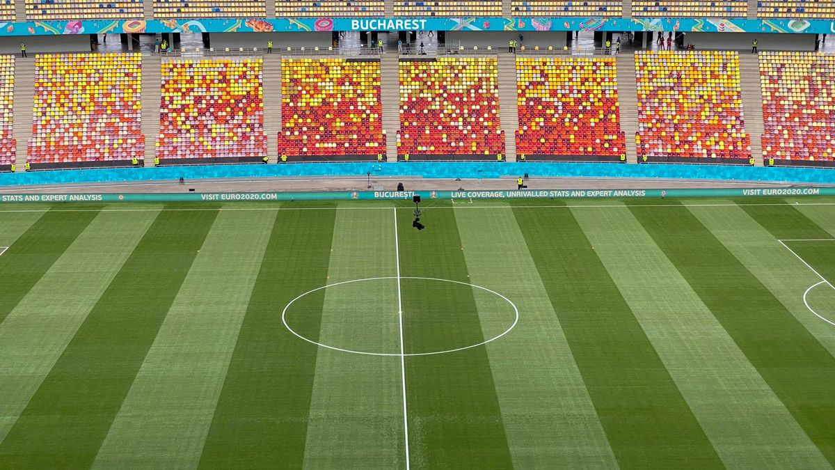 Cum arată gazonul de pe Arena Națională înaintea duelului decisiv Austria - Ucraina » Mesajul administratorilor stadionului