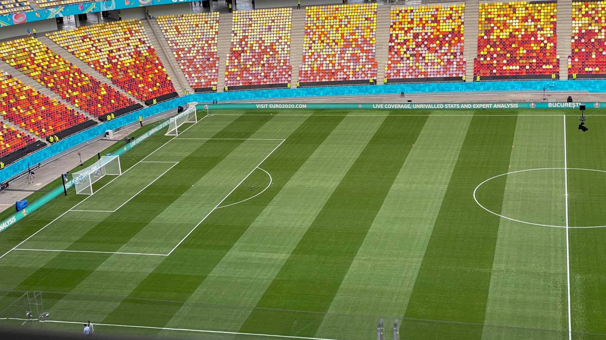 Cum arată gazonul de pe Arena Națională înaintea duelului decisiv Austria - Ucraina » Mesajul administratorilor stadionului