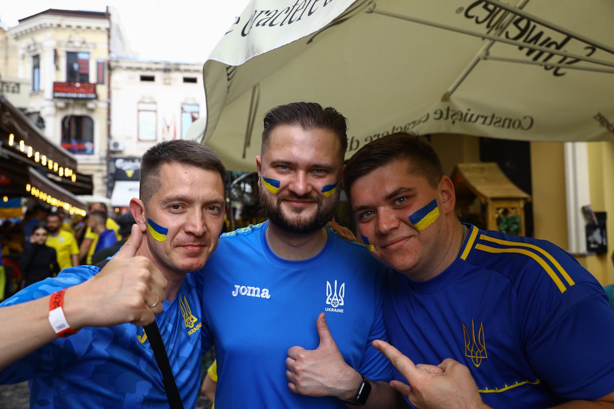 Ucraina - Austria. Suporteri în Centrul Vechi