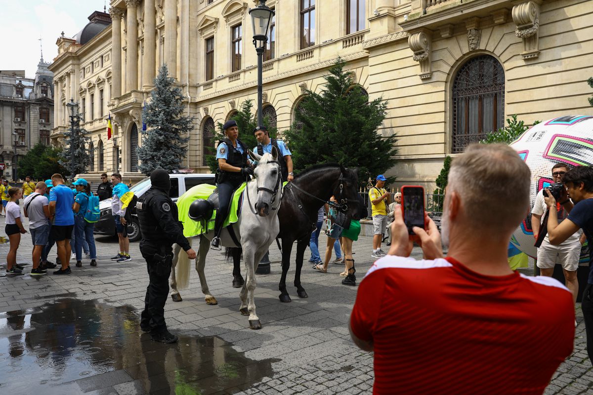 Ucraina - Austria. Suporteri în Centrul Vechi