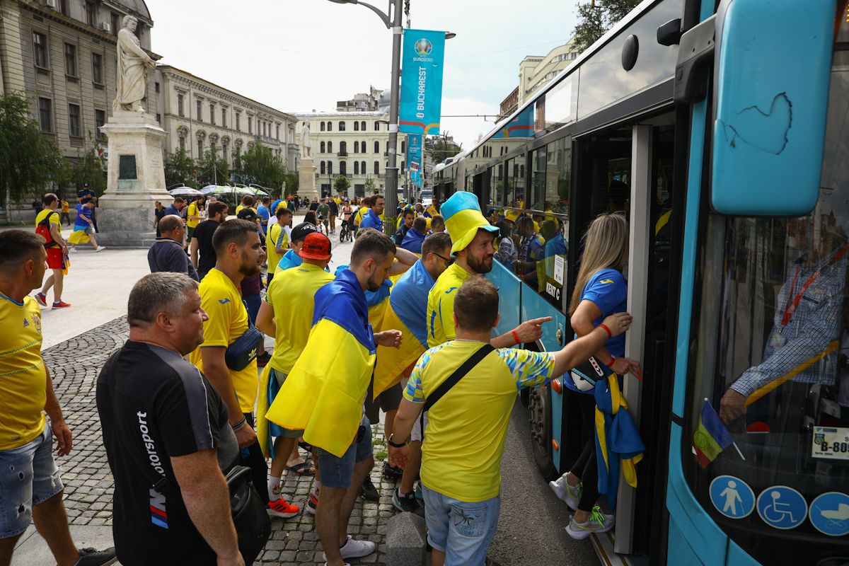 Ucraina - Austria. Suporteri în Centrul Vechi