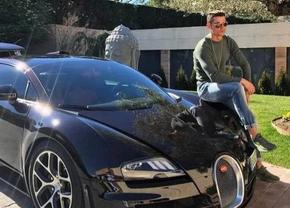 Bugatti-ul de 2,1 milioane de euro al lui Cristiano Ronaldo, izbit într-un zid din Mallorca! Cum arată mașina
