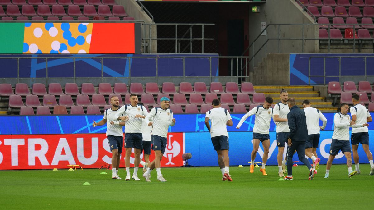Antrenament oficial România, înaintea meciului cu Belgia