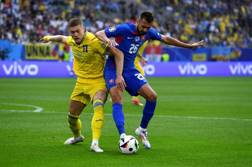 Artem Dovbyk, atacantul naționalei Ucrainei, a răspuns întrebărilor GSP după victoria cu Slovacia, scor 2-1, în grupa României la EURO 2024/ foto Imago Images