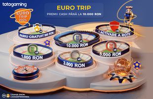 Premii de până la 10.000 RON la Euro Trip! Înscrie-te pe TotoGaming și distrează-te gratuit în fiecare zi!