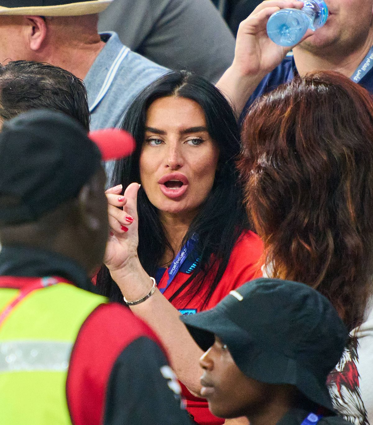 Annie Kilner, soția lui Kyle Walker, în tribune la Anglia - Danemarca 1-1