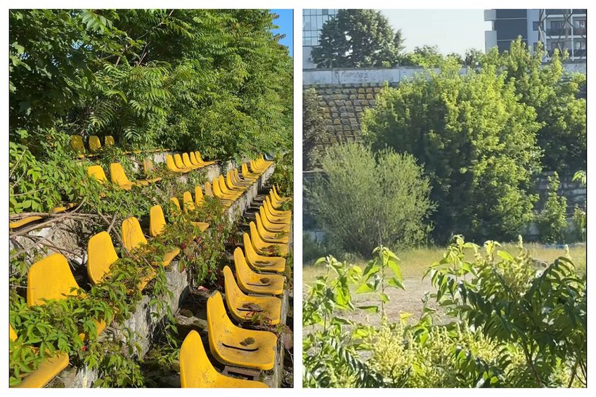 GALERIE FOTO Echipa locală a promovat în Liga 2, dar stadionul arată ca în Jurassic Park