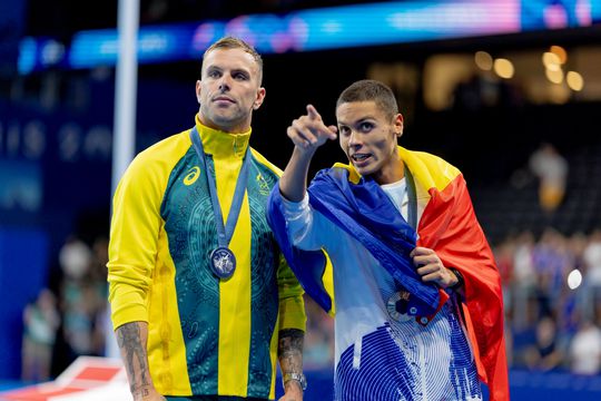 Kyle Chalmers și David Popovici la Jocurile Olimpice de la Paris FOTO Imago Images