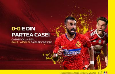 Pariu din partea Casei! Promoție de 100 de lei la finala Cupei României, ca să joci pe cine vrei!