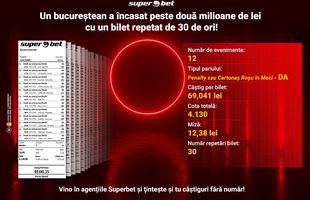 Un bucureștean a câștigat la Superbet 423.000 de euro! E cel mai mare câștig din istoria pariurilor sportive din România