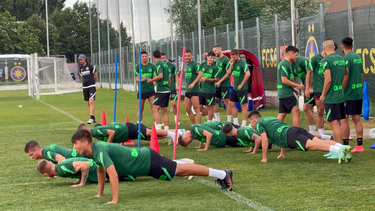 Cine a lipsit de la antrenamentul celor de la FCSB înaintea debutului în Conference League » Nou-venitul Dumiter n-a participat
