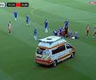Scene uluitoare la Sepsi - FCU, primul meci al zilei din Superligă! Aproape să leșine de durere, fotbalistul n-a putut fi urcat în ambulanță dintr-un motiv incredibil