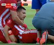 Scene uluitoare la Sepsi - FCU, primul meci al zilei din Superligă! Aproape să leșine de durere, fotbalistul n-a putut fi urcat în ambulanță dintr-un motiv incredibil