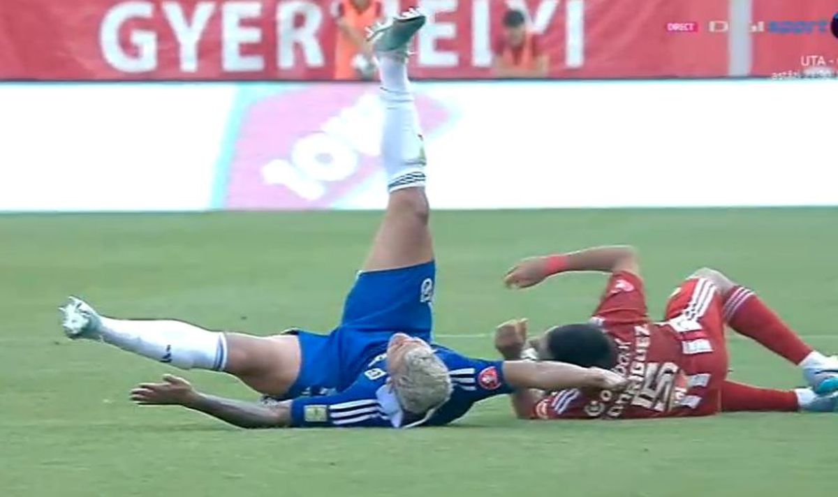 FOTO Matheus Mascarenhas, fault dur la Jonathan Rodriguez în Sepsi - FCU Craiova