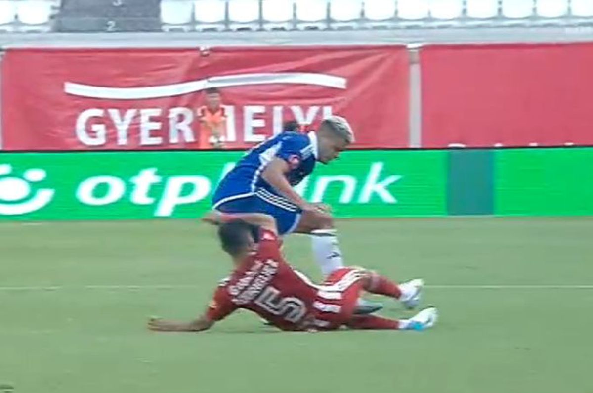 FOTO Matheus Mascarenhas, fault dur la Jonathan Rodriguez în Sepsi - FCU Craiova