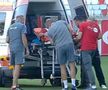 Scene uluitoare la Sepsi - FCU, primul meci al zilei din Superligă! Aproape să leșine de durere, fotbalistul n-a putut fi urcat în ambulanță dintr-un motiv incredibil